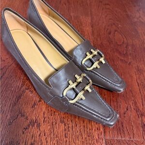 Elegant Brown Leather Loafers
